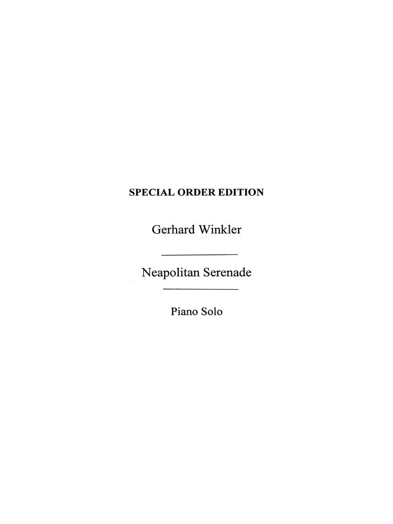 Winkler, G Neapolitan Serenade